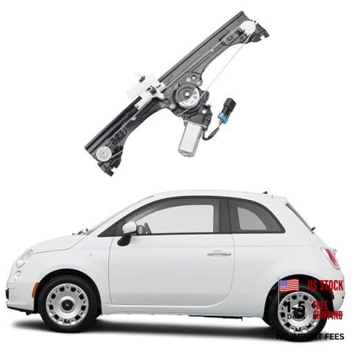 Front Left Window Regulator Assembly w/Motor Compatible with Fiat Driver Side