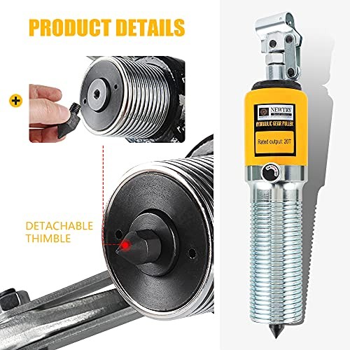 Hydraulic Gear Puller 20T Wheel Bearing Pulling Separator Pump Adjustable Oil