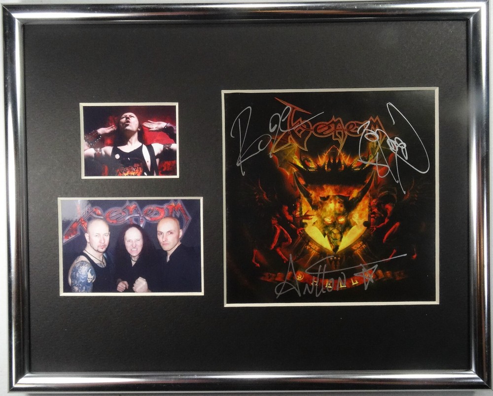 SIGNED VENOM AUTOGRAPHED HELL CD MATTED DISPLAY CRONOS CERTIFIED JSA # II10986