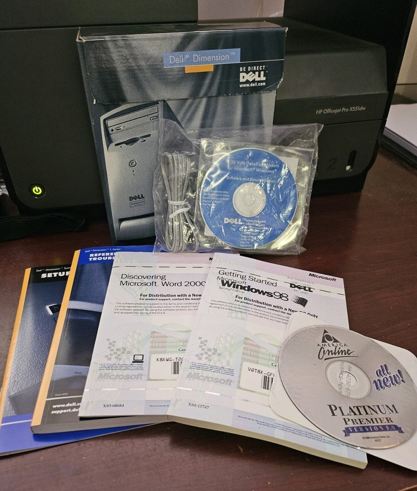 Dell Dimension L Series CD Software with MS Word Windows 98 Fax Software