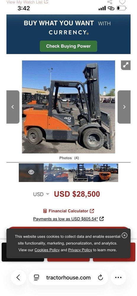 2013 Doosan D40S-5 4 Ton Diesel Forklift Fully Functional