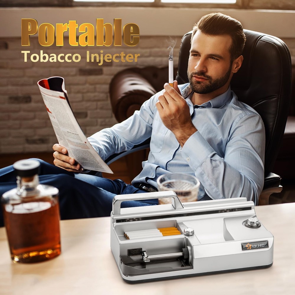 Electric Cigarette Rolling Machine, Automatic Cones Loader, Mini Portable Pre...