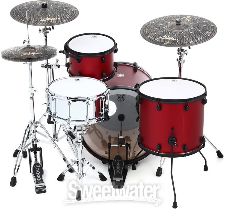 SJC Custom Drums Pathfinder Series 3-piece Shell Pack - Firecracker Red,