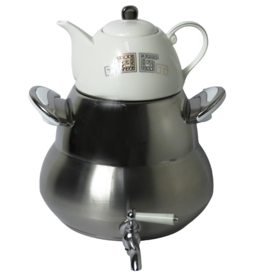 Modern Large Classic Samovar Tea Maker Water Kettle Heavy Thick Stainless Ste...