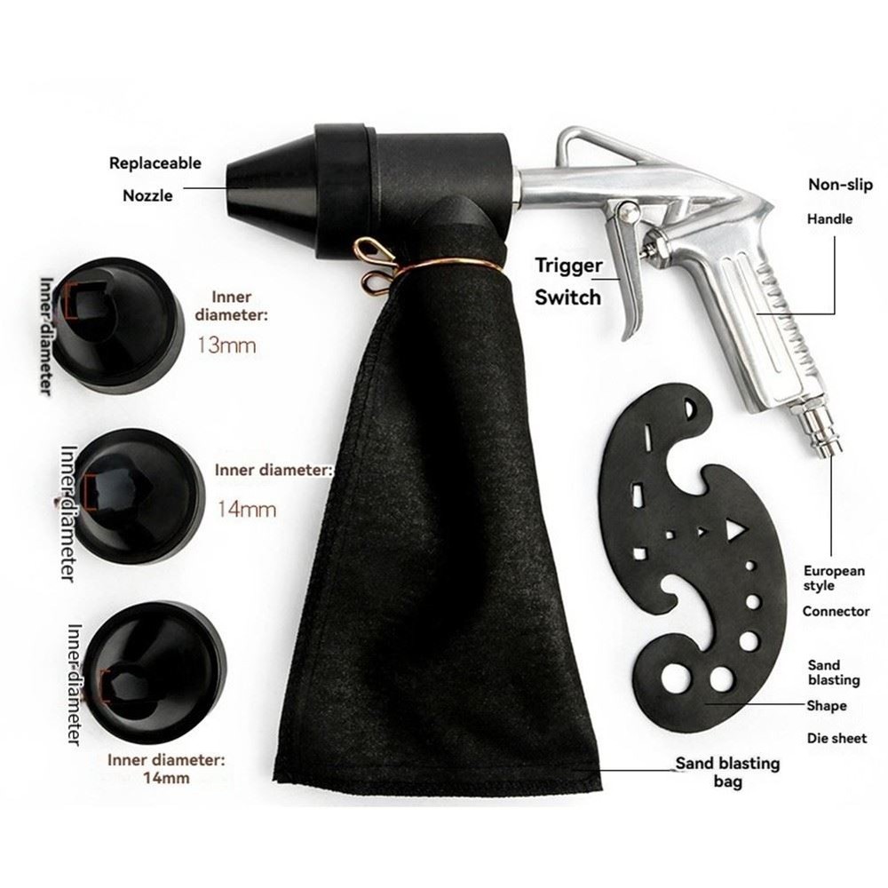 Pneumatic Sandblasting Tool Kit Sand Blasting Machine Set Versatile