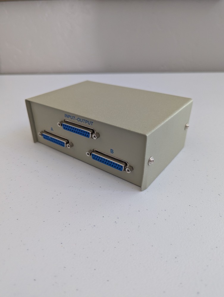 DB25 A/B Switch Box Data Transfer Female Rotary Dial Heavy Duty - TESTED