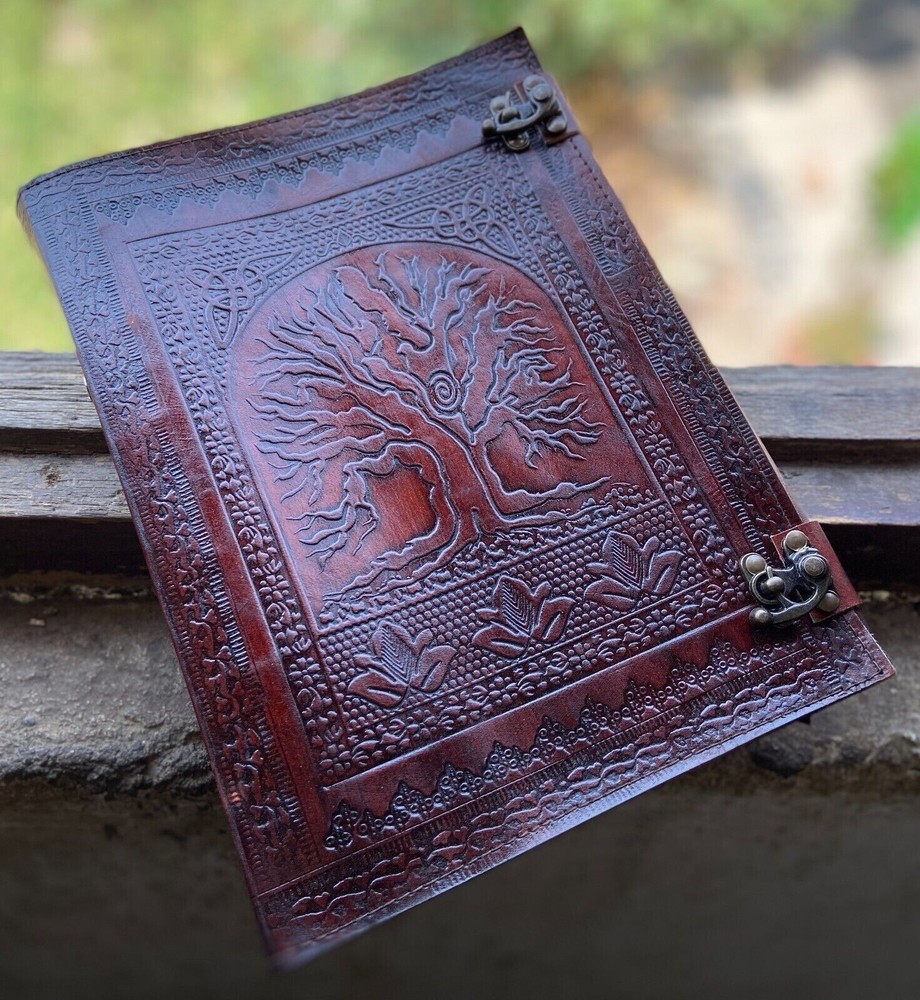 Leather 3 Ring Binder Grimoire Binder Leather Binder Cover Notebook Offic Folder