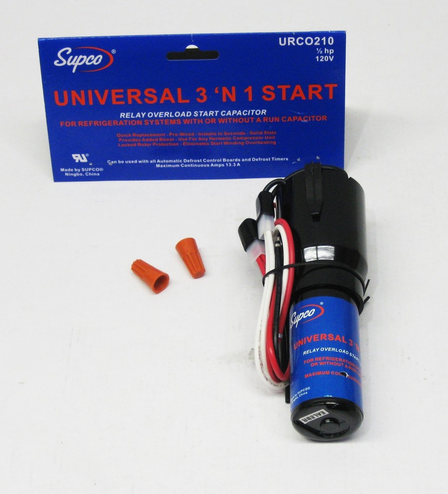 URC0210 Supco Refrigierator 3-n-1 Relay Capacitor Overload for 1/3-1/2 HP
