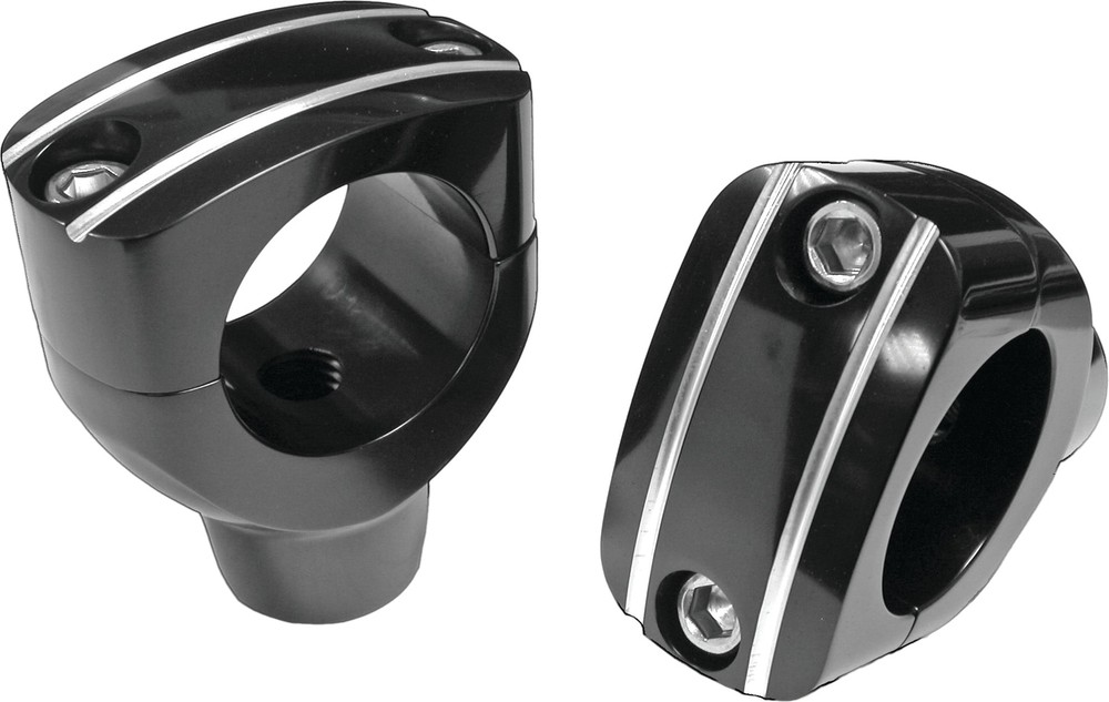 2" Grooved Black Risers