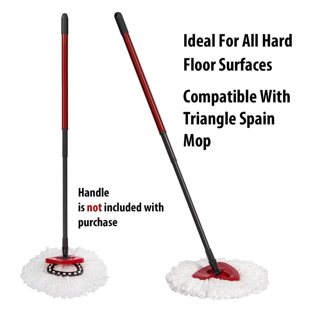 Spin Mop Replacement Heads, 4 Pack, White