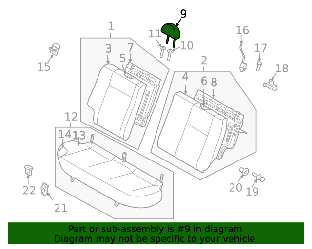 Genuine GM Headrest 96807603