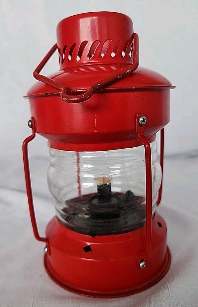 2 Vintage Red Railroad Look Lanterns