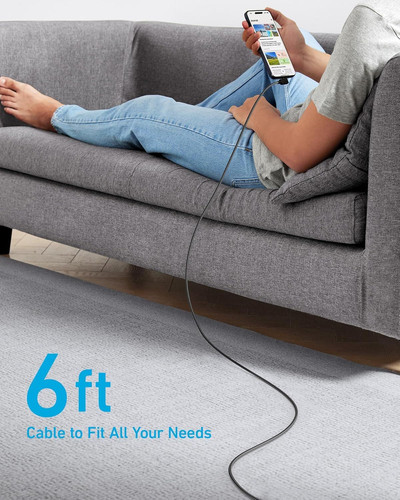 Anker Cable [2 Pack 6FT], Right Angle USB A to C Braided Cable, Durable...