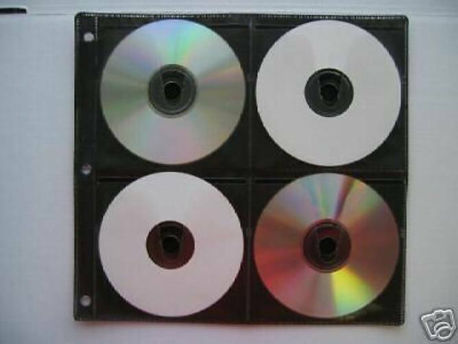100 PCS BINDING SLEEVES, 8 DISK, BLACK - SF005BLK