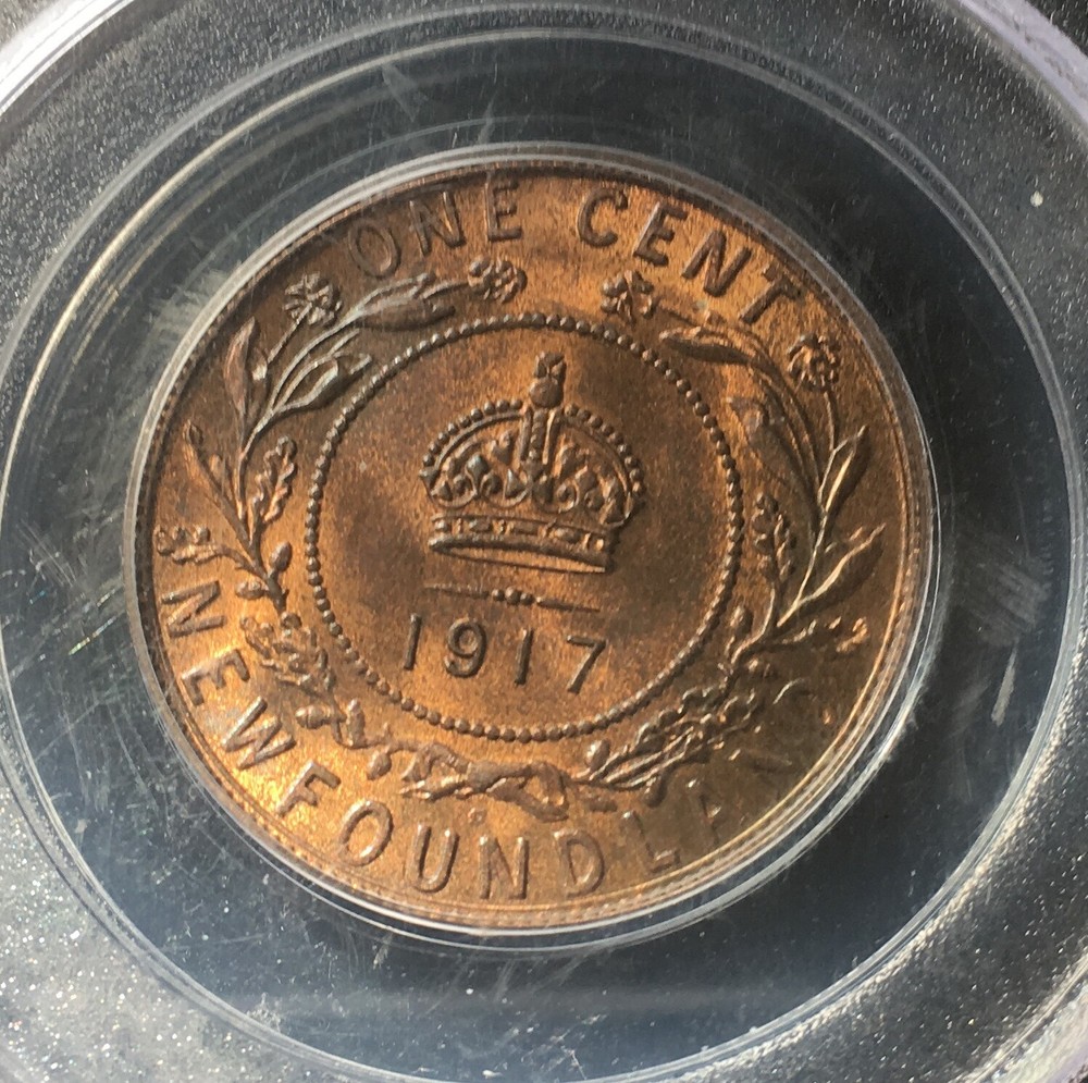 1917c ,PCGS Graded, Newfoundland ¢1 Cent,**MS-65** #0919