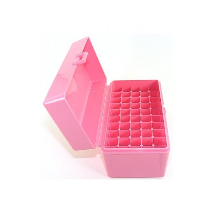 FSR Plastic Ammo Box Medium Rifle 50 Rd Solid Pink FS-MR-50-Pink-Solid