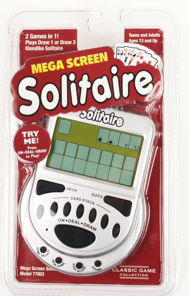 Gambling Electronic Game Pack - Mega Screen Solitaire Handheld Game & 7 in 1