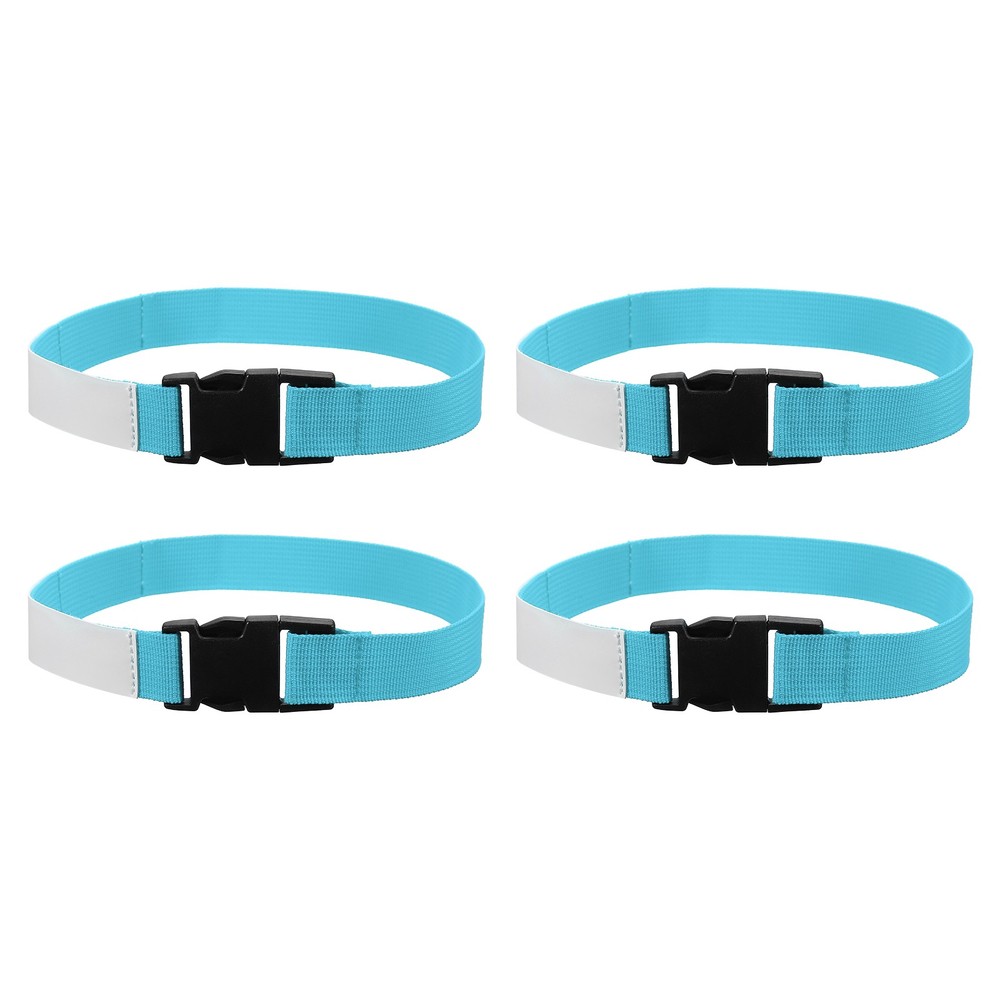 4 Pcs Multipurpose Laundry Strap with Buckle, Light Blue