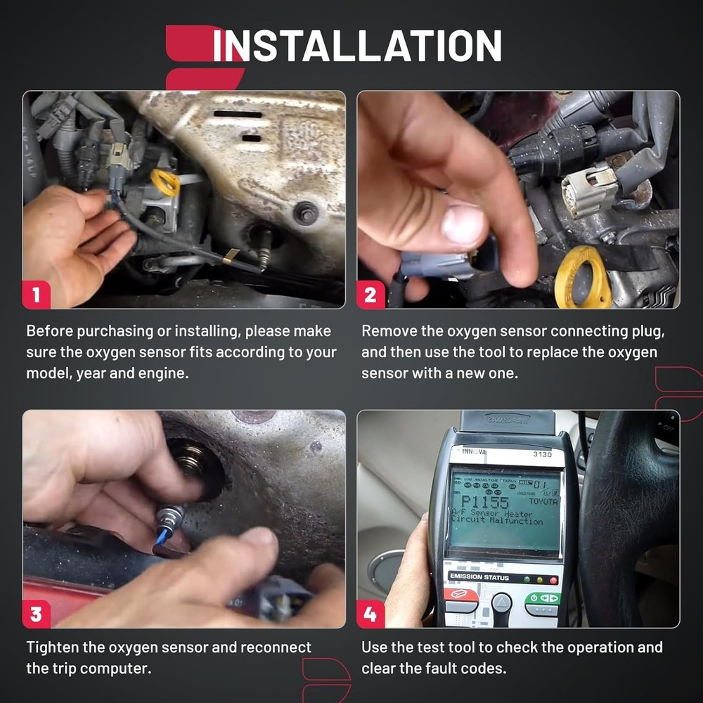 O2 Oxygen Sensor Upstream Downstream, Compatible with Chevy, Compatible with