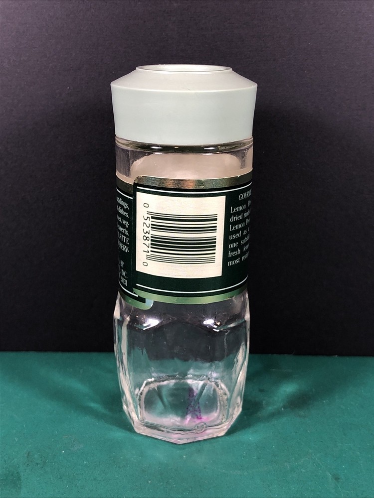 Vintage McCormick | Lemon Peel | Spice Jar | Green Lid | Empty