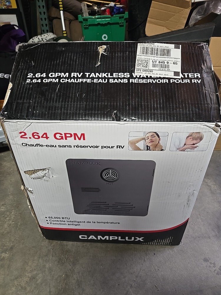 Camplux 2.64 GPM RV Tankless Water Heater Propane Heater Black  RS264b