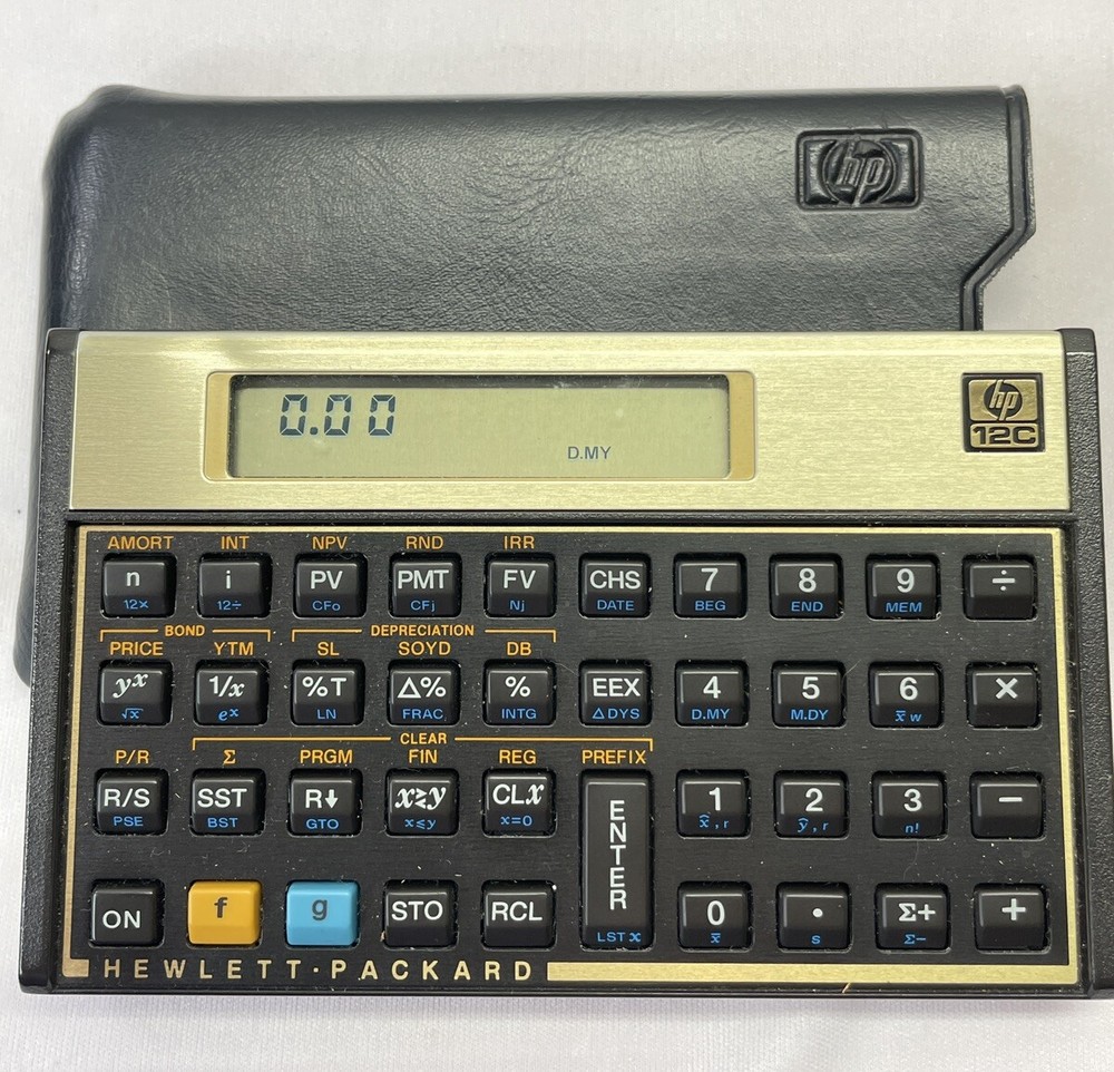 HP 12C Financial Calculator Works Battery Case