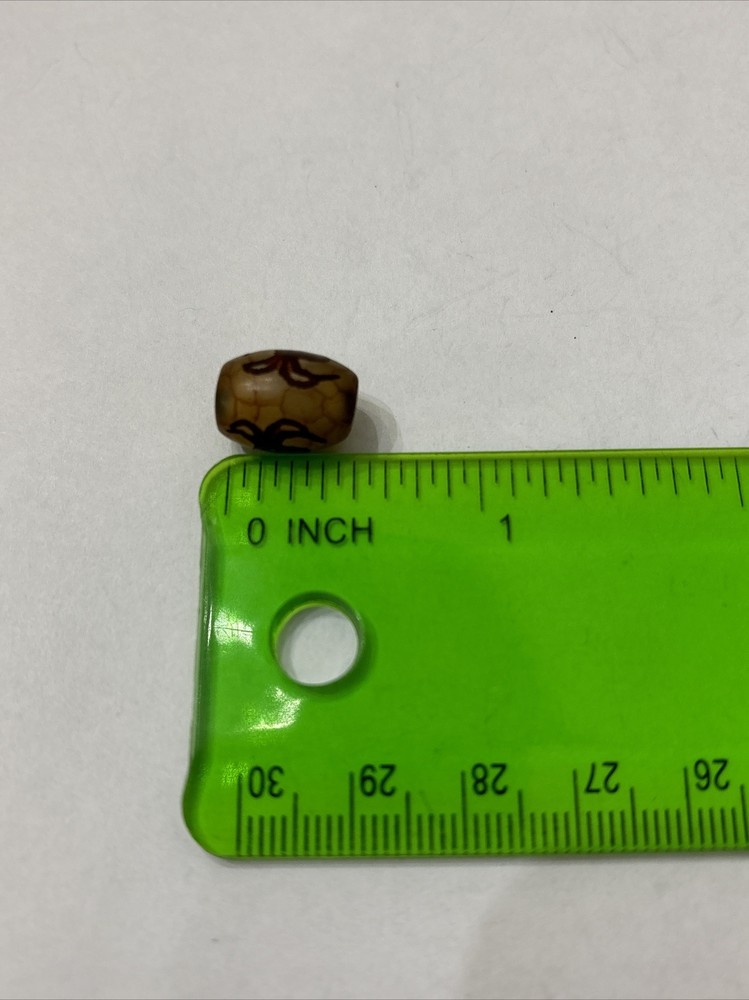 One (1) Each Small Tibetan Agate "Spider" Dzi Bead