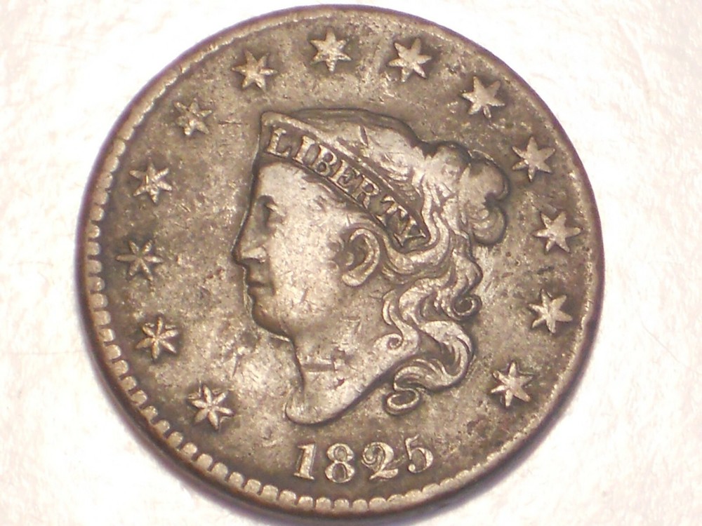 1825 Large Cent (Fine, Die Rotation, & Attractive)