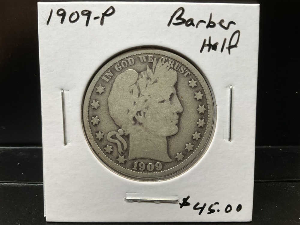 1909-P  Barber Half