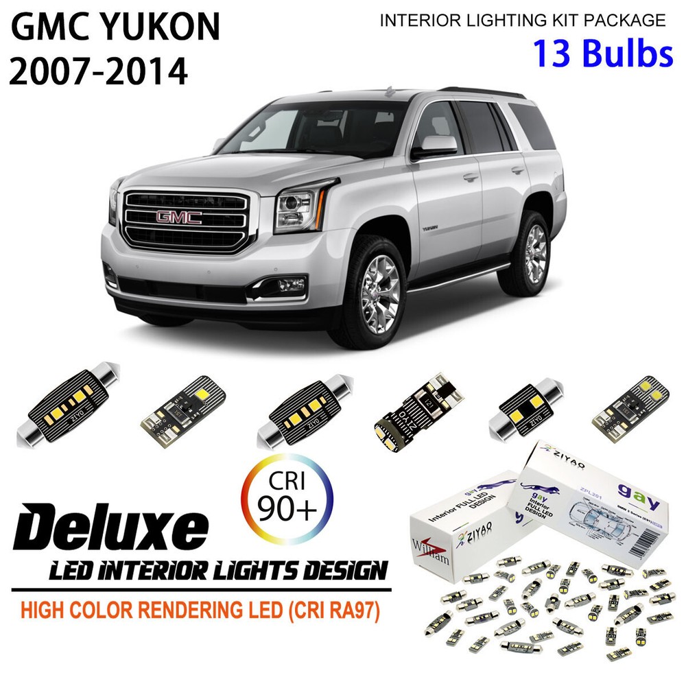 LED Interior Light Kit for GMC Yukon 2007-2014 GMT900 Light Bulbs Accessories