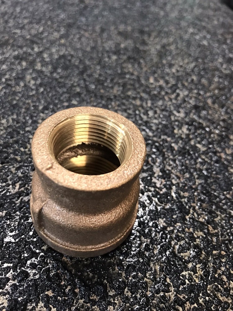1”x3/4” Brass Reducer Coupling Danco Co No 94254B.