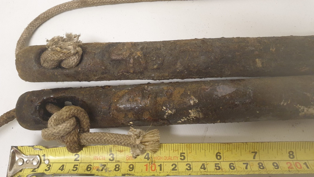 2x Original Cast Iron Sash Window Weights Approx 4.4lbs Each