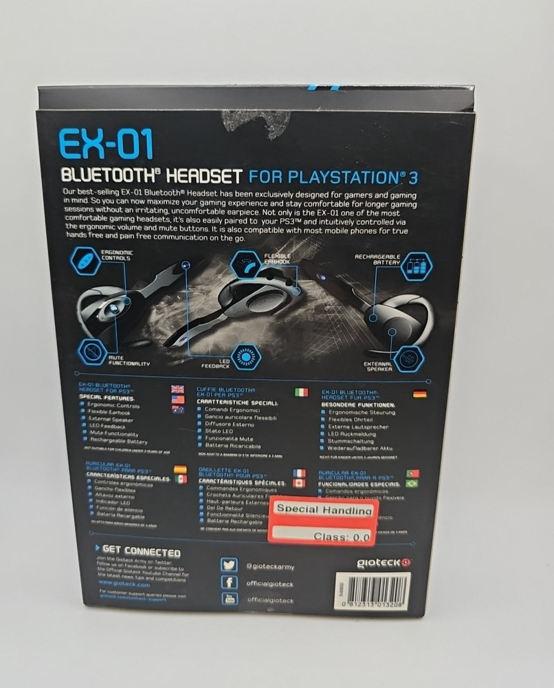 Gioteck EX-01 Bluetooth Headset For Playstation 2