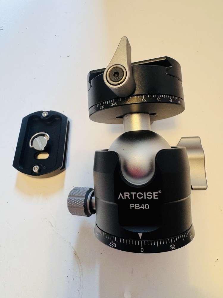 Artcise PB40 Low Profile Tripod Head 40MM Ball Head Panoramic New