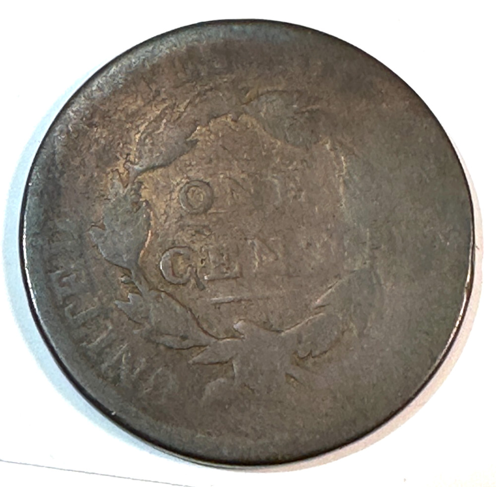 1816 Large Cent Original Good Rainbow Toning! CHRC