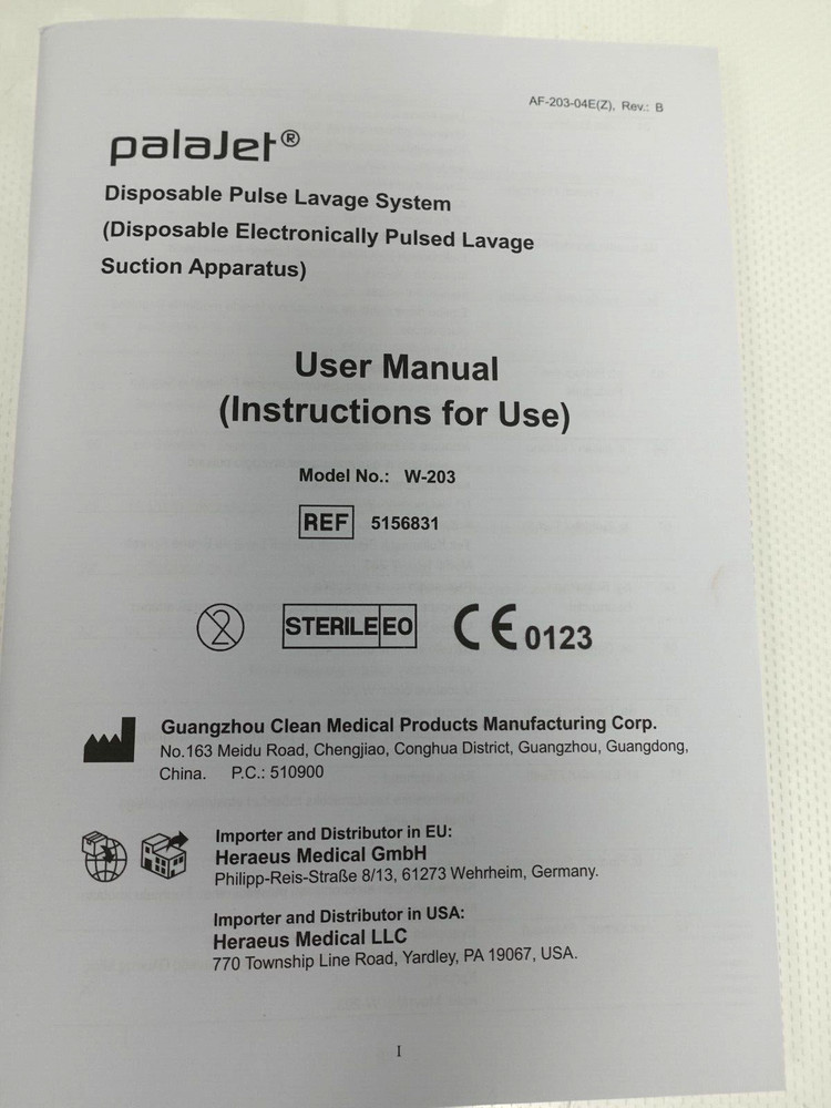 Palajet Disposable Pulse Lavage System