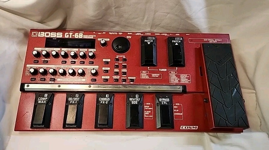 Red BOSS Bass Effects Processor GT-6B Guitar Multi-Effects Processor