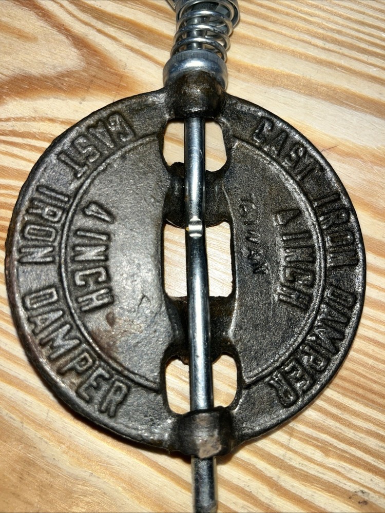 New 4 Inch Cast Iron Stove Pipe Damper It Does Have Slight Rust