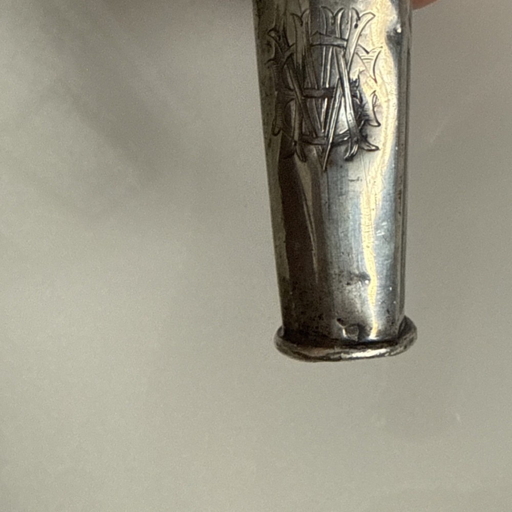 Silver cane handle 1in Diameter 4in Length Universal