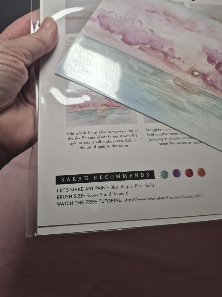 Let’s Make Art - WaterColor - Metallic Sunrise -Tutorial By Sarah Cray