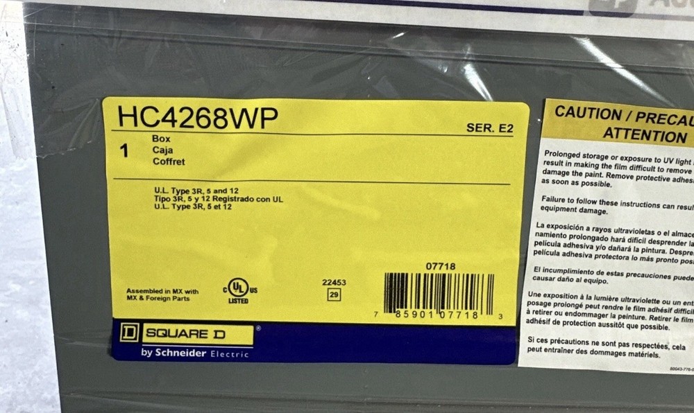 NEW Square D HC4268WP Panelboard 800A 480V  Main Lug 3R Type