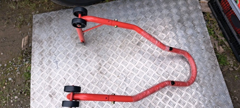 Motorcycle paddock stand.