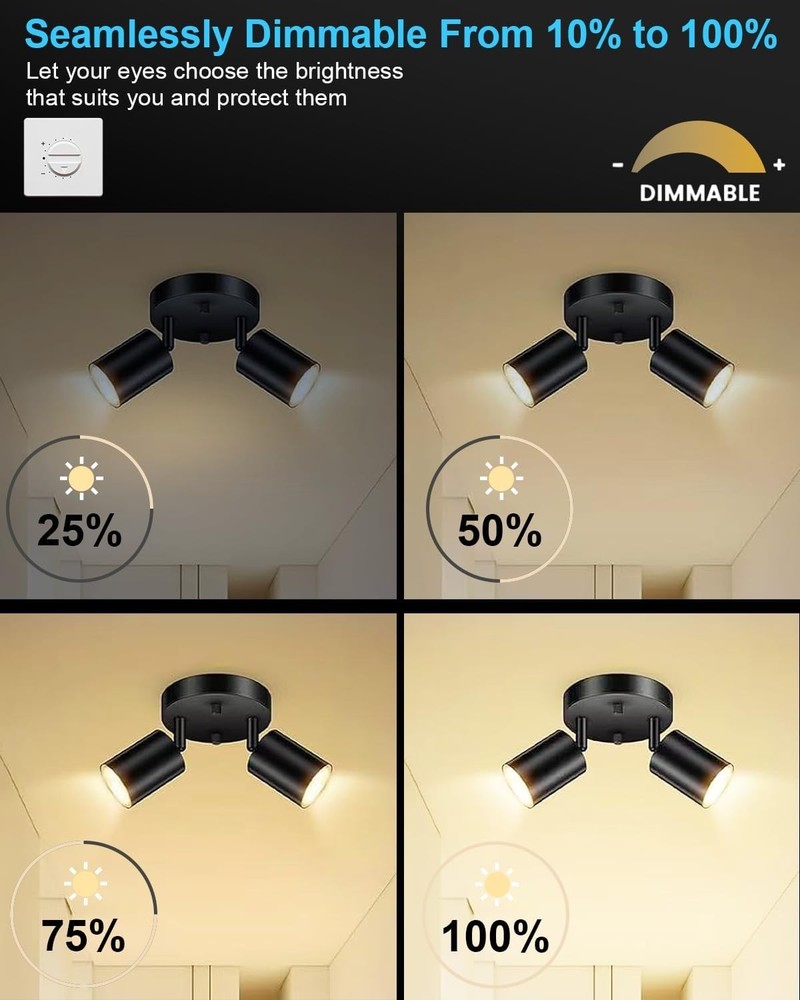 6-Pack GU10 35W Dimmable Halogen Bulbs - Warm White Candle & Home Accent