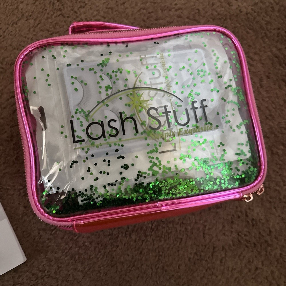 Lash Stuff Eyelash Extension Kit Pink Green Clear with Tools & Training Manual