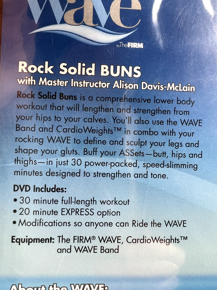 Exercise CD ONLY for Rock Solid Buns called The Wave by The Firm