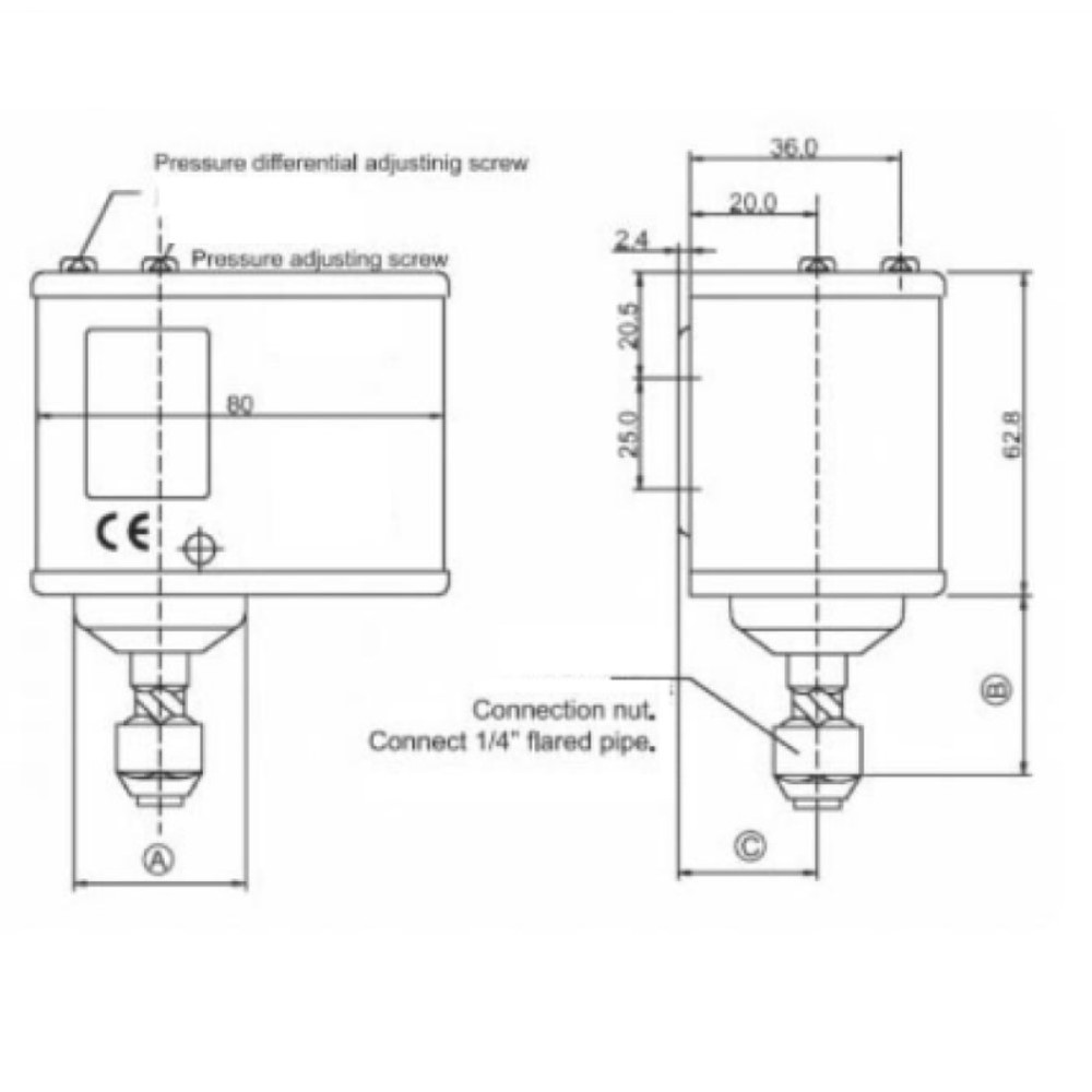 Precision Adjustable Pressure Switch for Air Compressor with SPF Technology