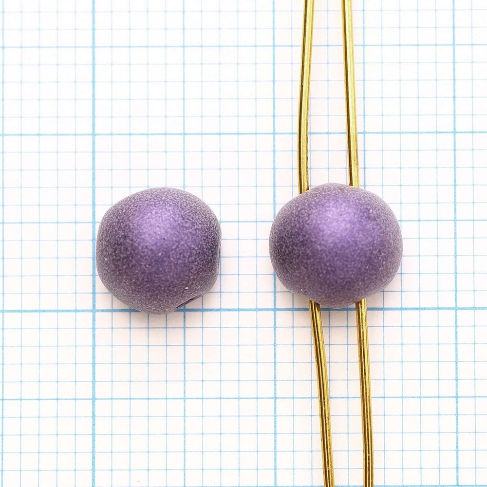 2-Hole Cabochon Bronze Luster Red 7mm