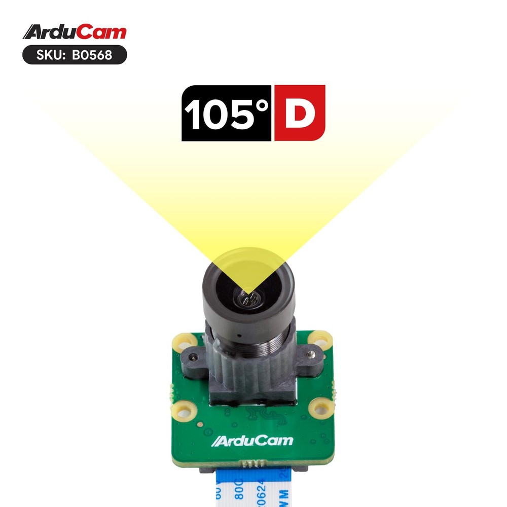 Raspberry Pi Camera 5MP IMX335 Low Light Module M12 Lens Ribbon Cable Included