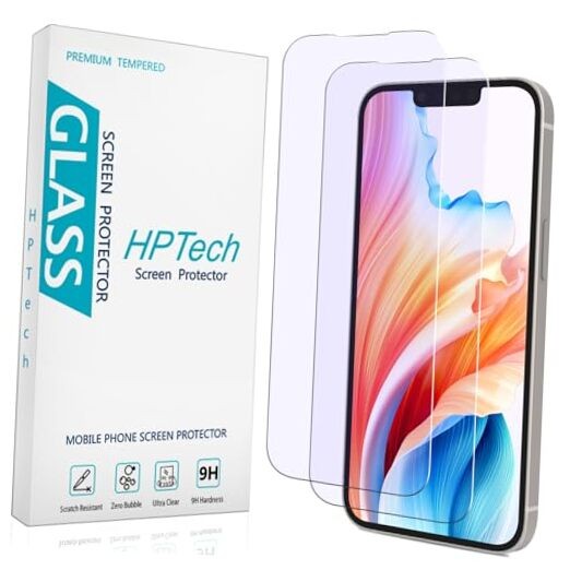 2 Pack Anti Blue Light Screen Protector Designed iPhone 14/13/13 Pro 6.1-inch