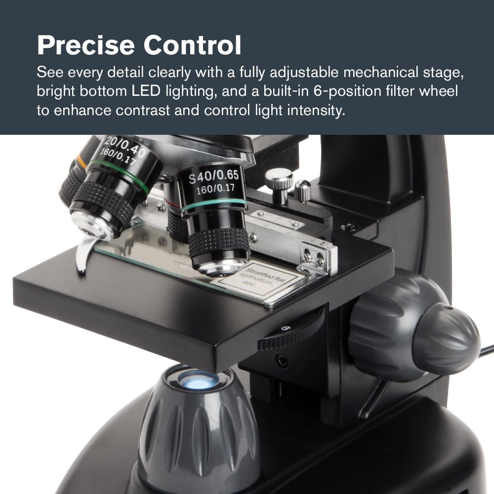 Celestron – TetraView LCD Digital Microscope – Biological Microscope with 5MP
